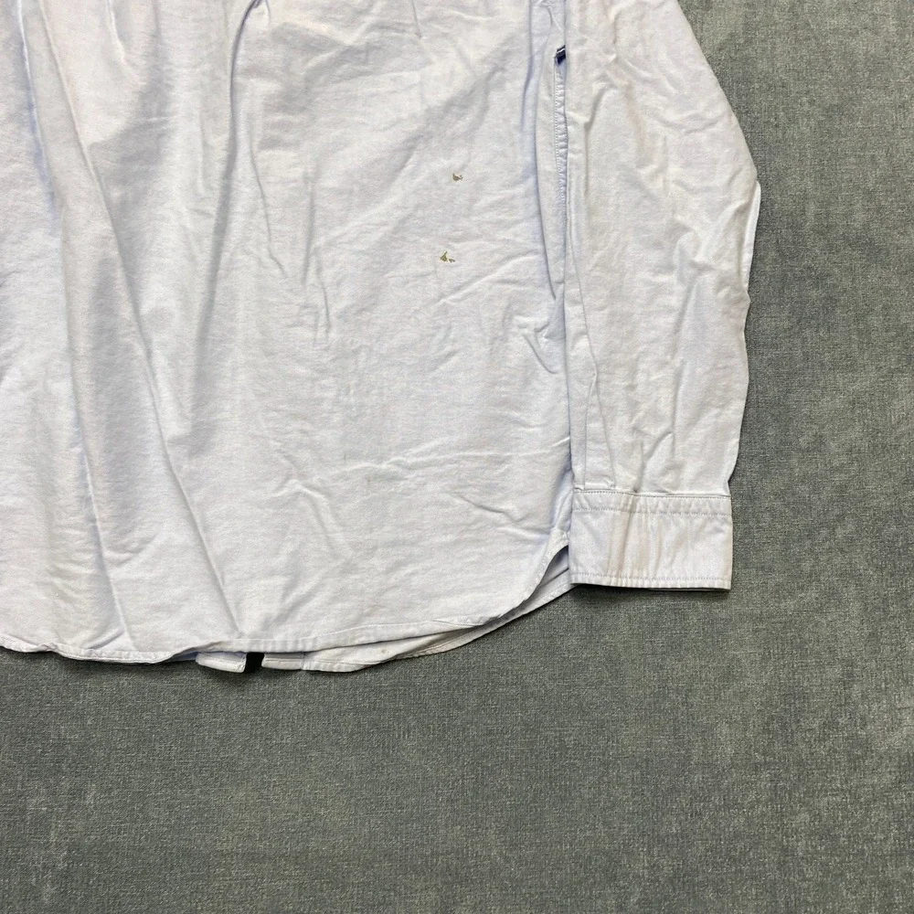Banana Republic Shirt Mens Medium Blue Cotton Stretch Camden Fit Button Down